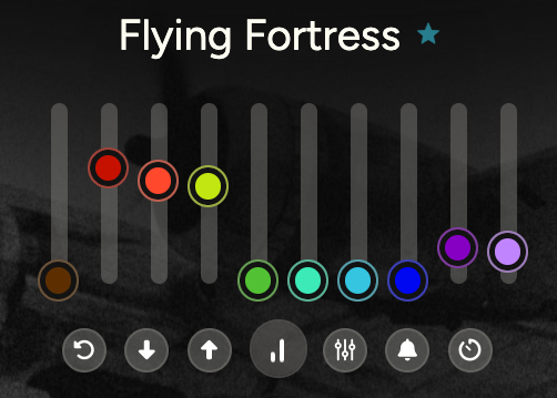 MyNoise Flying Fortress custom slider setup
